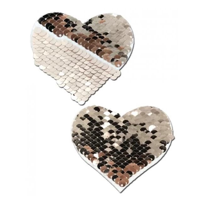 Pastease Color Changing Flip Sequins Heart Rose Gold O/S, image 1