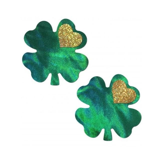 Pastease Holographic Green Clover Full Coverage, image 1