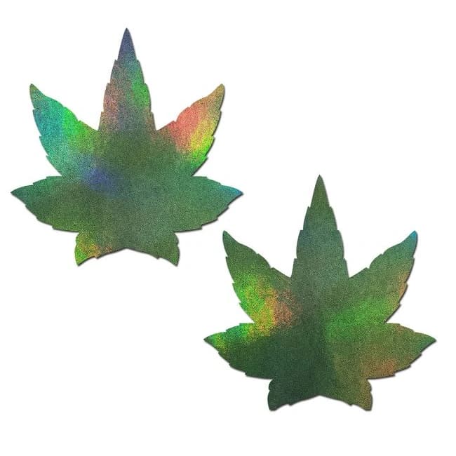 Pastease Indica Pot Leaf Green Holographic Weed - Image 1 Pastease Indica Pot Leaf Green Holographic Weed - Image 1