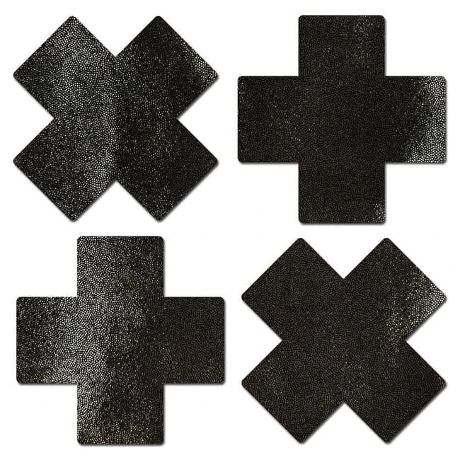 Pastease Petite Plus X Small Liquid Black Cross 2 Pairs, image 1