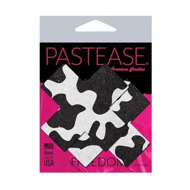 Pastease Premium Plus X Cow Print Cross - Black/white O/S, image 1