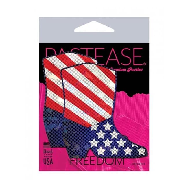Pastease Premium Sparkling Stars & Strips Usa Cowboy Boot - Red/white/blue O/S, image 1