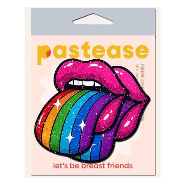 Pastease Taste the Rainbow Sparkling Tongue Out Breast, image 1