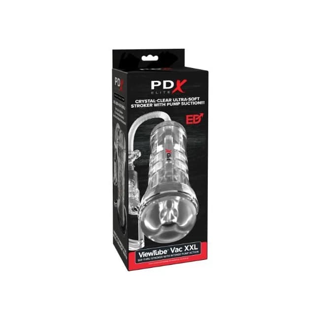 Pdx Elite Viewtube Vac Xxl Pump See-thru Ez Grip Stroker - Image 1 Pdx Elite Viewtube Vac Xxl Pump See-thru Ez Grip Stroker - Image 1