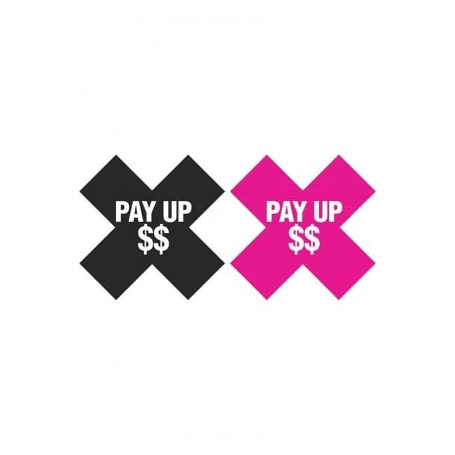 Peekaboos Pay up Pasties 2 Pairs 1 Black, 1 Pink, image 1