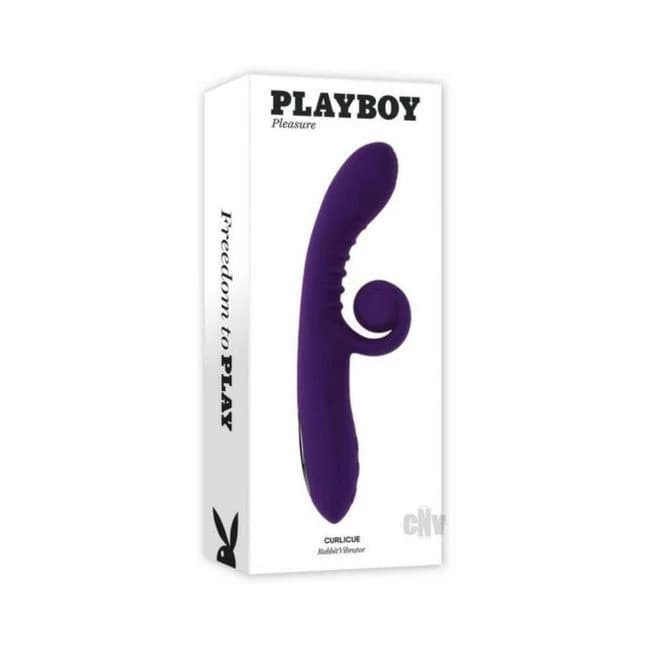 Playboy Curlicue Rechargeable Dual Stim Vibrator Silicone Acai, image 1