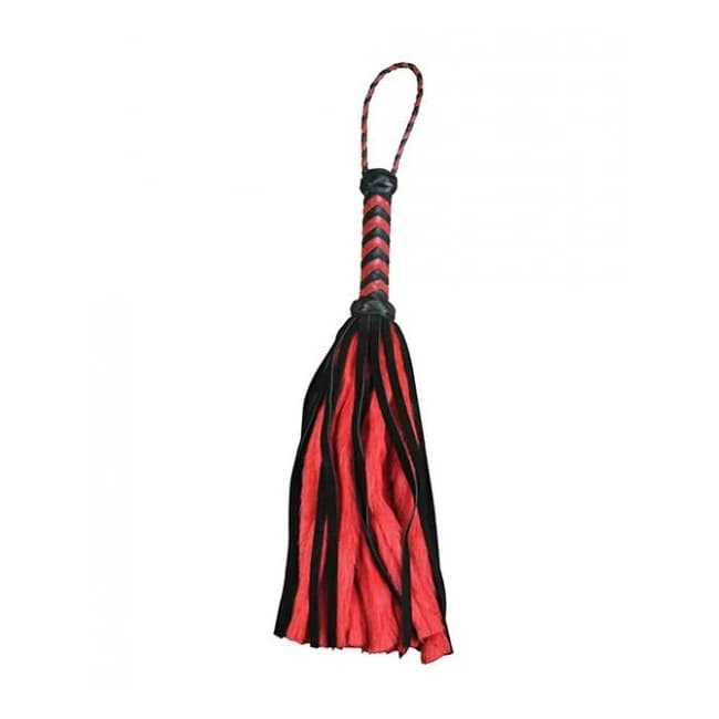 Plesur 17" Suede & Fluffy Faux Fur Tails - Black/red, image 1
