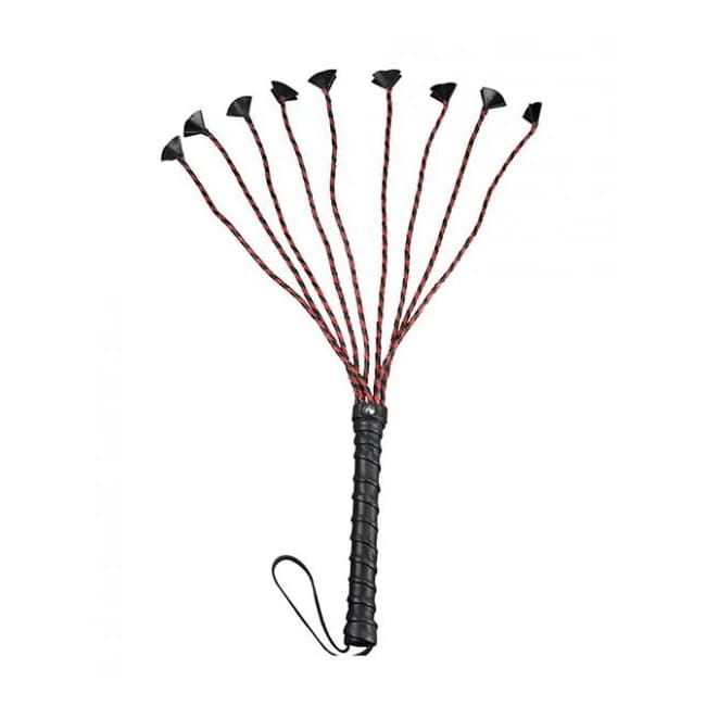 Plesur 24" Cat of 9 Tails with Petal Ends - Black/red, image 1