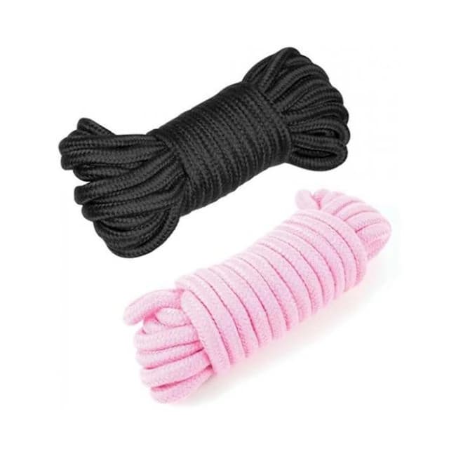 Plesur Cotton Shibari Bondage Rope 2 Pack - Black/pink, image 1