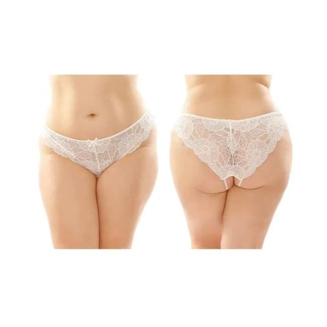 Poppy Crotchless Floral Lace Panty 6-Pack, image 1
