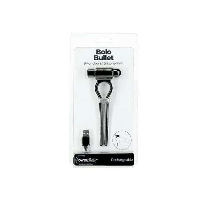Power Bullet Bolo Penis Ring W/ 2.5in Mini Bullet, image 1