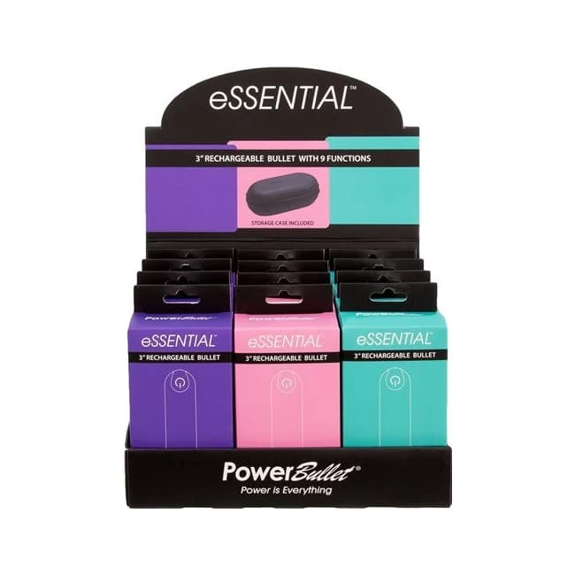 Power Bullet Essential 3.5in Rechargeable Bullet 12pc Display, image 1