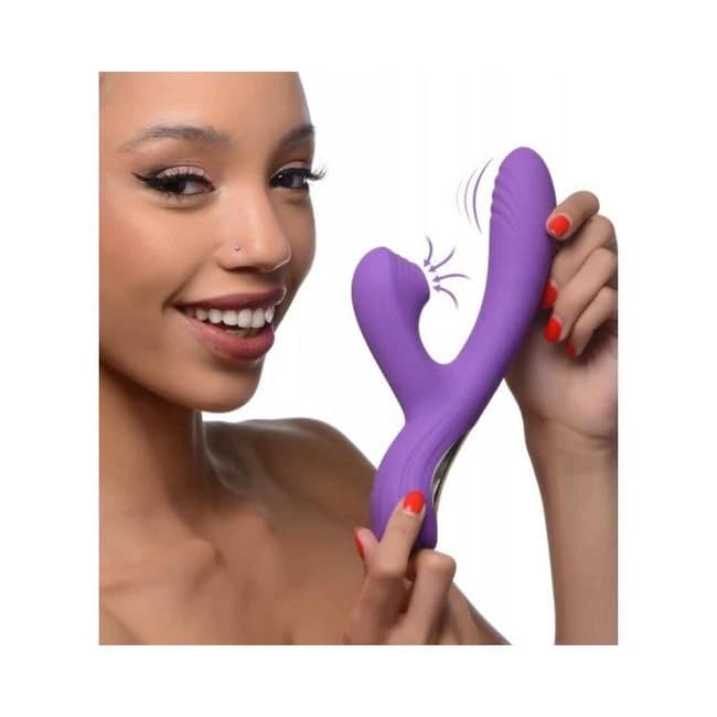Power Bunny Shivers Suction Dual Stimulator Purple, image 1
