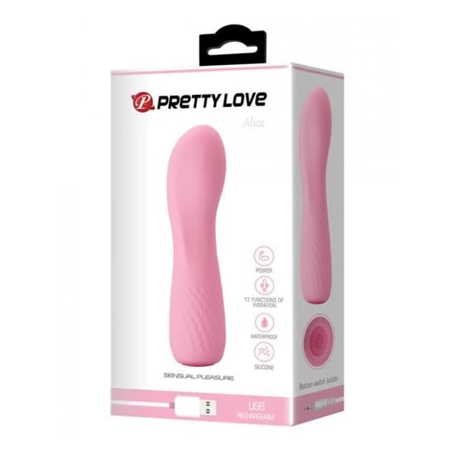 Pretty Love Alice Mini Vibe - 12 Function Flesh Pink, image 1