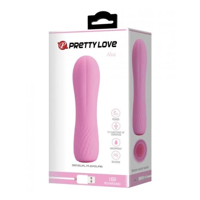 Pretty Love Alice Mini Vibe - 12 Function Light Pink, image 1
