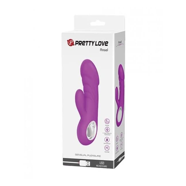Pretty Love Ansel Rabbit Vibe - 7 Function Pink, image 1