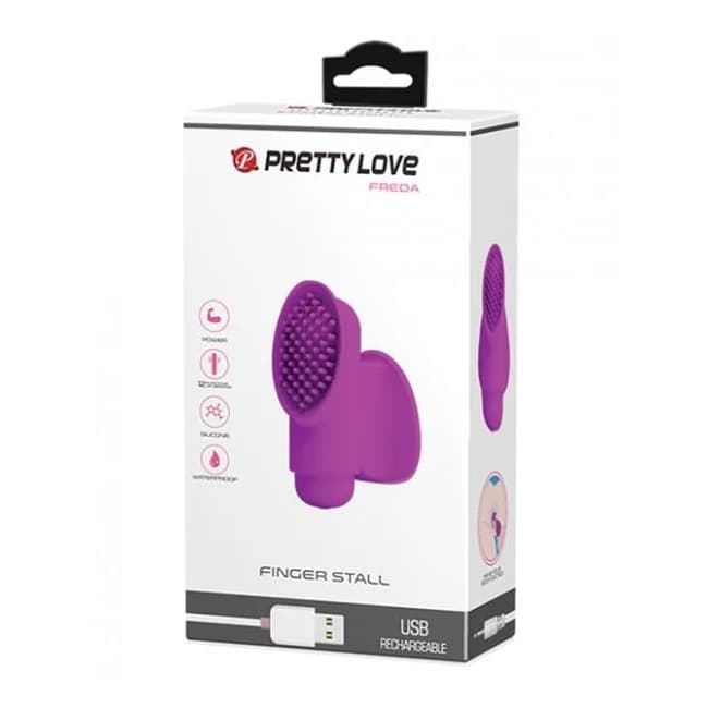 Pretty Love Freda Finger Stall Vibrator - 12 Function Fuchsia, image 1