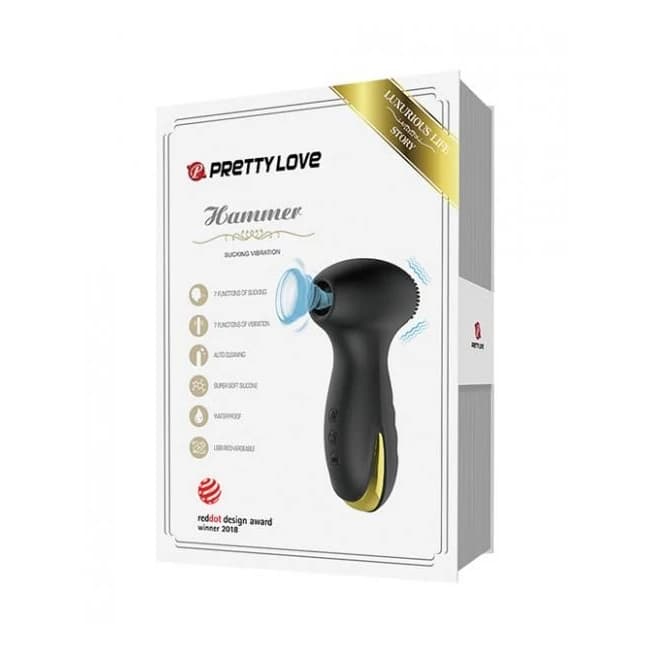 Pretty Love Hammer Sucking & Vibrating - Black & Gold, image 1