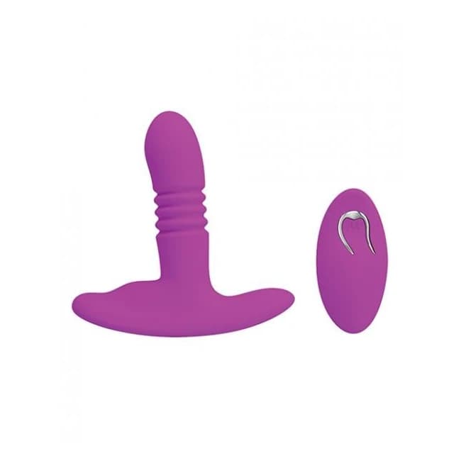 Pretty Love Heather Thrusting Butt Plug - Fuchsia, image 1