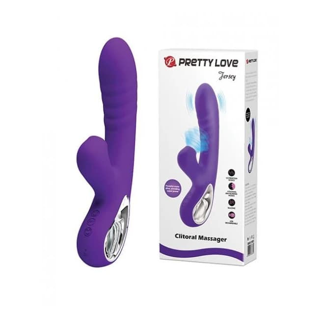 Pretty Love Jersey Sucking & Vibrating Rabbit - Purple, image 1