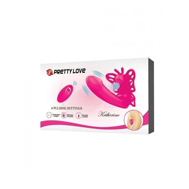 Pretty Love Katherine Wearable Butterfly Vibrator - Fuchsia, image 1