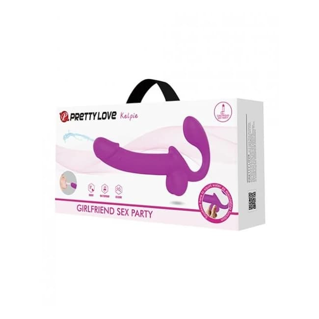 Pretty Love Kelpie Squirting Strapless Strap on - Fuchsia, image 1