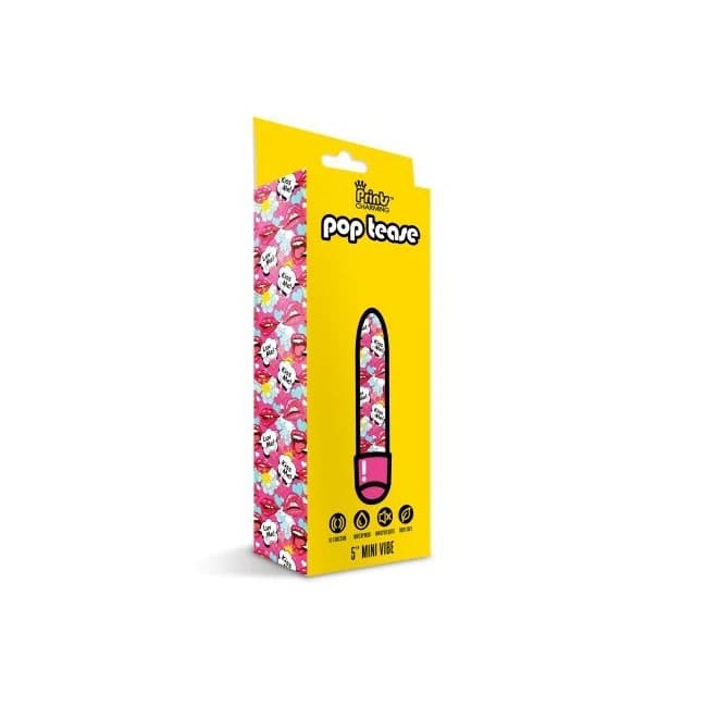 Prints Charming Pop Tease 5in Mini Vibe Kiss Me Pink - Image 1 Prints Charming Pop Tease 5in Mini Vibe Kiss Me Pink - Image 1