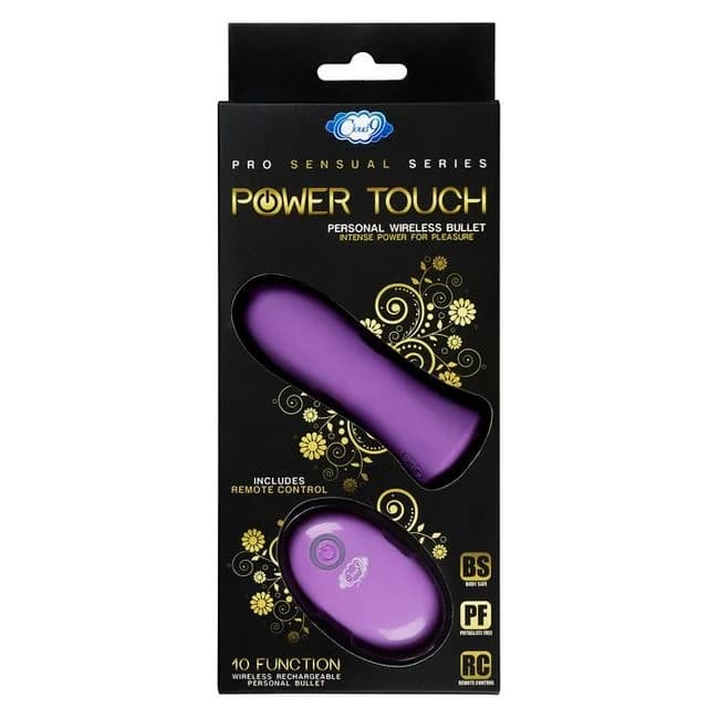 PRO SENSUAL POWER TOUCH BULLET W/ REMOTE CONTROL PURPLE - Image 1