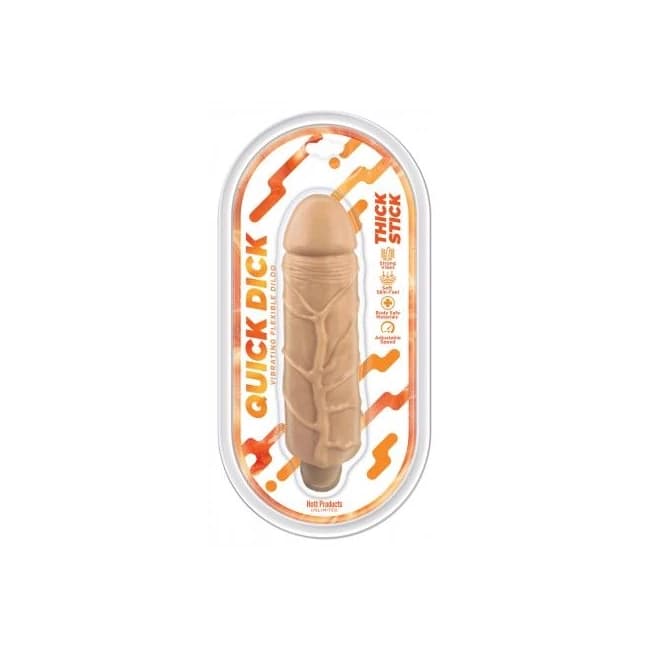 Quick Dick Thick Stick Vibrating Realistic Dildo, image 1