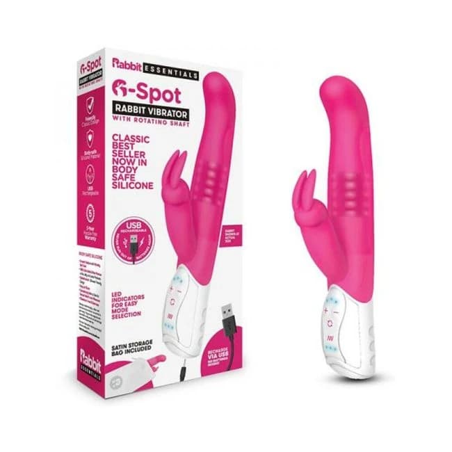 Rabbit Essentials G-Spot Rabbit Vibrator Hot, image 1