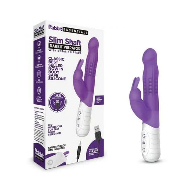Rabbit Essentials Slim Shaft Rabbit Vibrator, image 1
