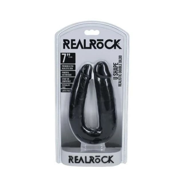 Realrock 7 In. U-Shaped Double Dildo, image 1