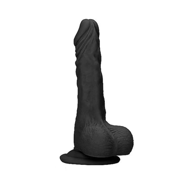 Realrock - 8 / 20 cm Realistic Dildo with Balls - Black, image 1