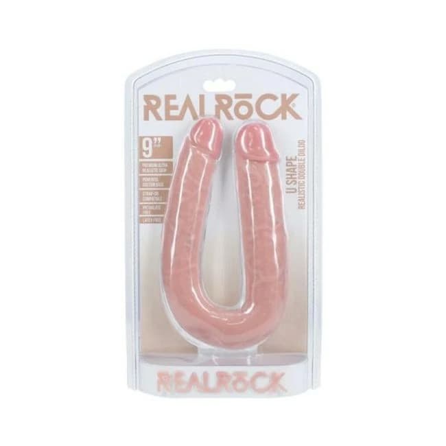 Realrock 9 In. U-Shaped Double Dildo, image 1