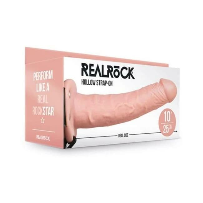 Realrock Hollow Strap-on Without Balls 10 In., image 1