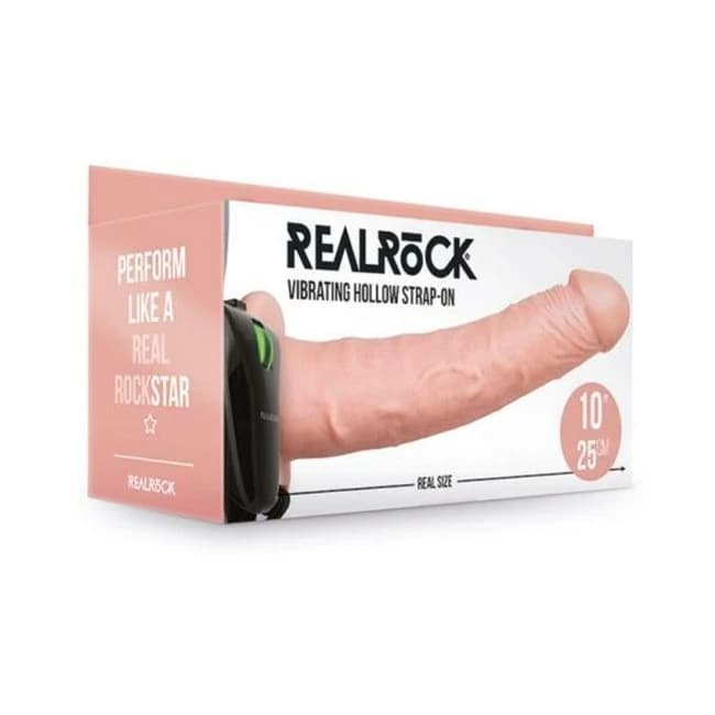 Realrock Vibrating Hollow Strap-on Without Balls, image 1