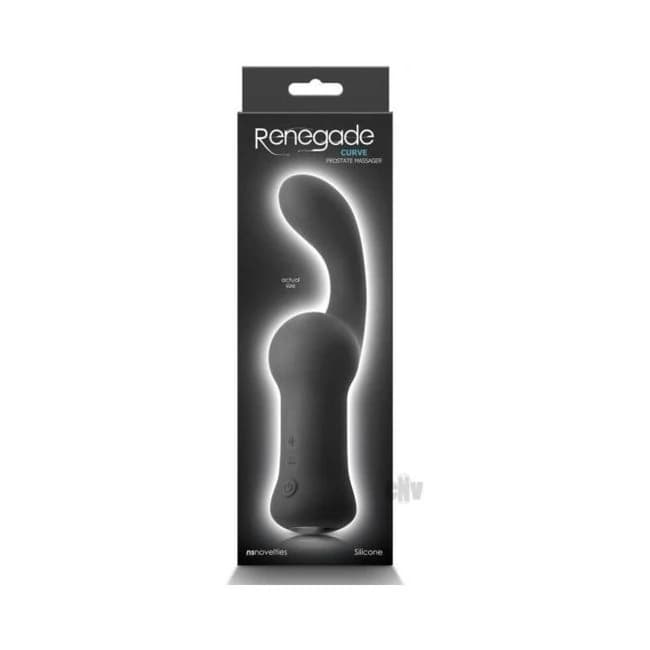 Renegade Curve Vibrating Prostate Massager Black, image 1