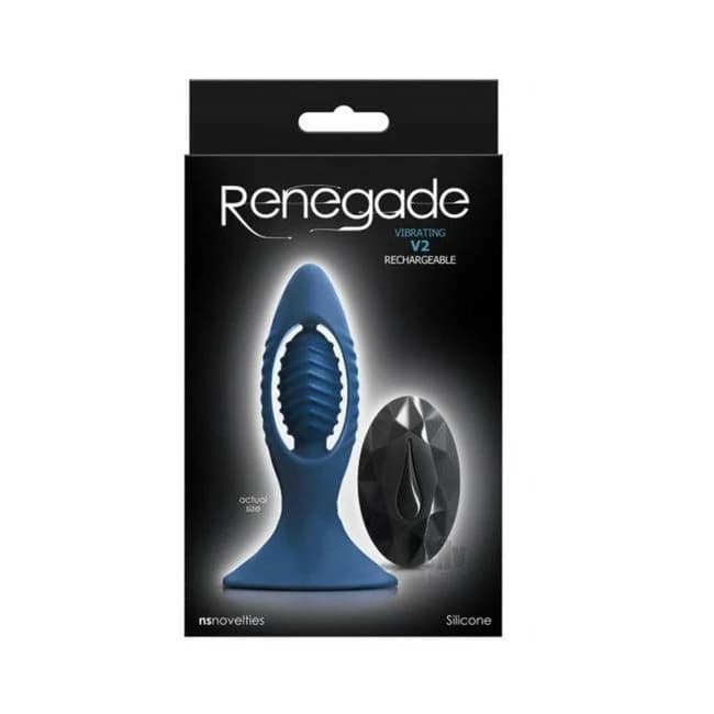 Renegade V2 Rechargeable Anal Plug with Remote -, image 1