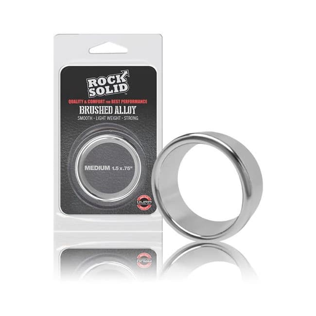 Rock Solid Brushed Alloy Medium (1.5in X .75in) Silver, image 1
