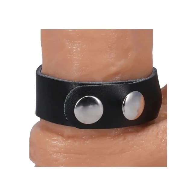 ROCK SOLID LEATHER 3 SNAP BLACK - Image 1
