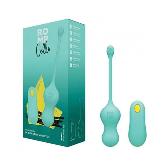Romp Cello Remote Control G-Spot Vibrating Egg - Blue, image 1