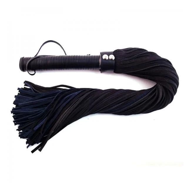 Rouge Flogger Suede Leather Handle Black Blue, image 1