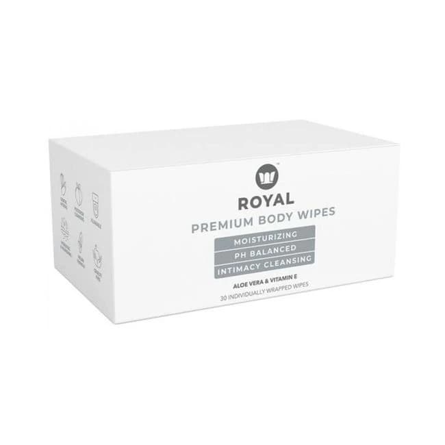 Royal Condom Intimacy Cleansing Wipes Box 30 Count - Image 1 Royal Condom Intimacy Cleansing Wipes Box 30 Count - Image 1