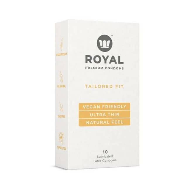 Royal Condom Tailored Fit Vegan Condoms 10-pack - Image 1 Royal Condom Tailored Fit Vegan Condoms 10-pack - Image 1