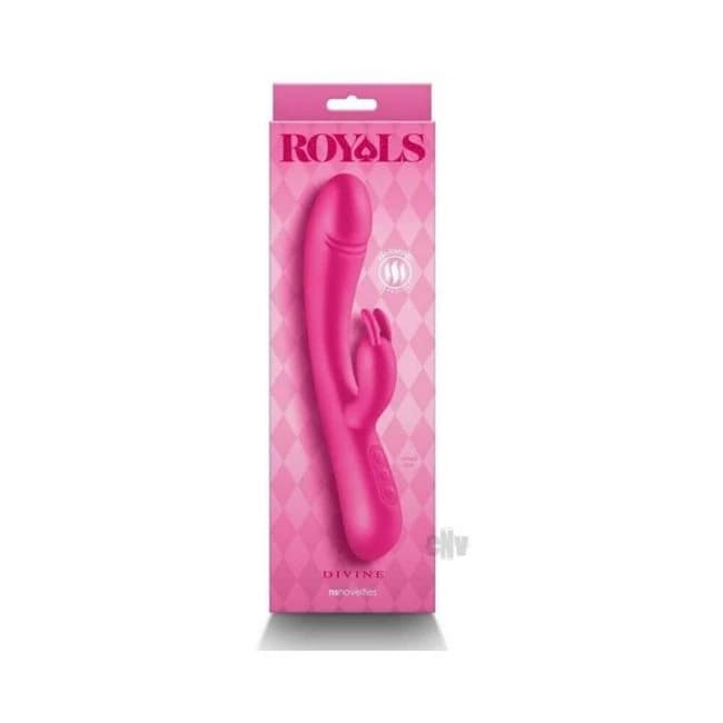 Royals Divine Warming Rabbit Vibrator Metallic Pink, image 1