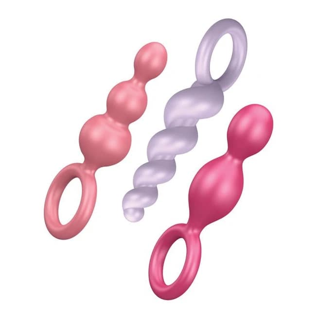 Satisfyer Booty Call Plugs Set of 3 Colored (net) - Image 1 Satisfyer Booty Call Plugs Set of 3 Colored (net) - Image 1
