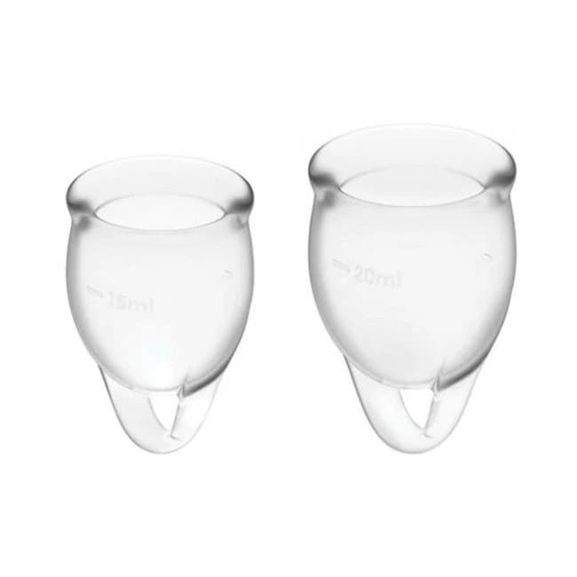 Satisfyer Feel Confident Menstrual Cup - Transparent, image 1