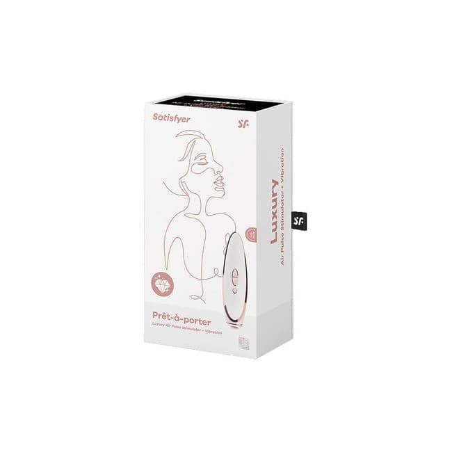 Satisfyer Luxury Pret-a-Porter Metal & Leather - White, image 1
