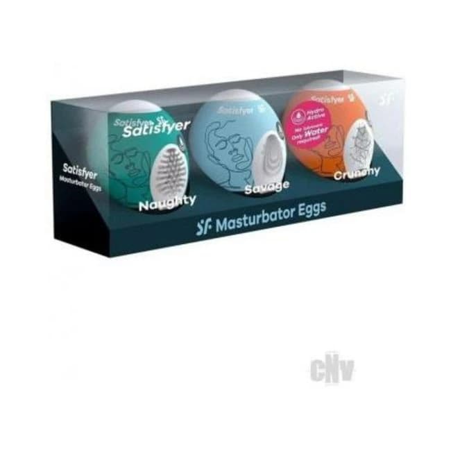 Satisfyer Masturbator Egg 3er Crunchy, image 1