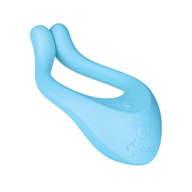 Satisfyer Partner Multifun 1 Blue Couples Vibrator, image 1